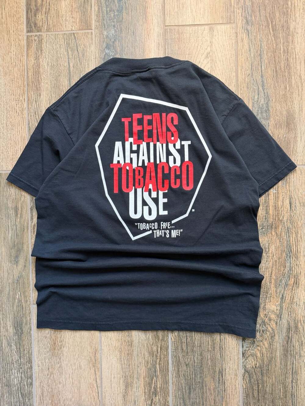 Y2K Teens Against Tobacco Use T-Shirt Size M Black